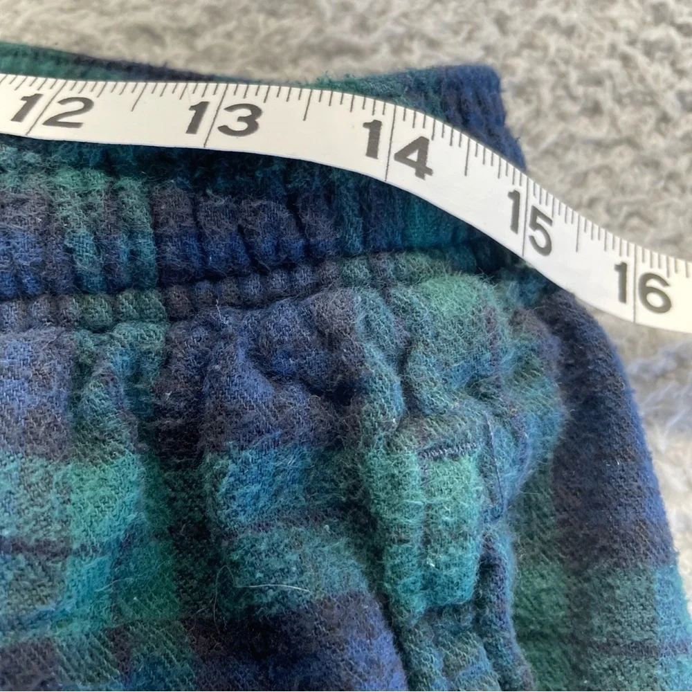 L L Bean sleep Pants Mens size M Scotch Plaid Flannel Cotton Drawstring Comfy